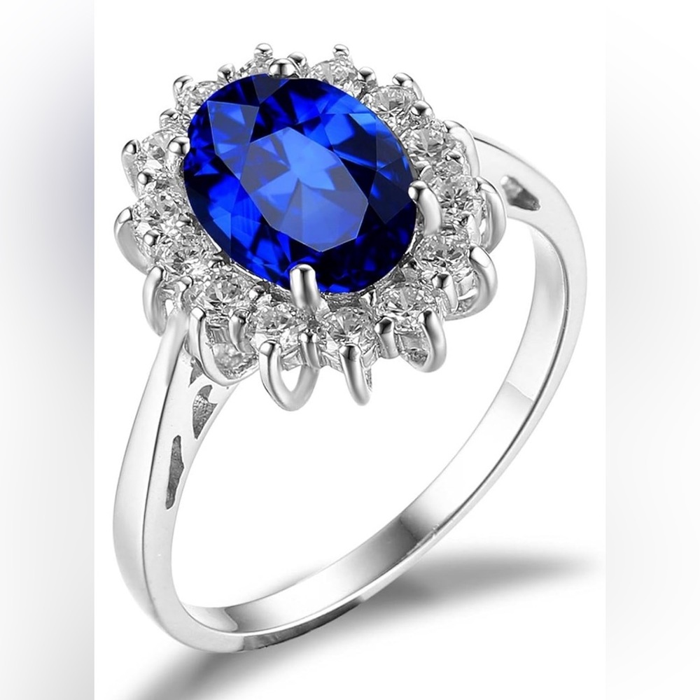 Sapphire Gemstone Ring Princess Dianna Ring